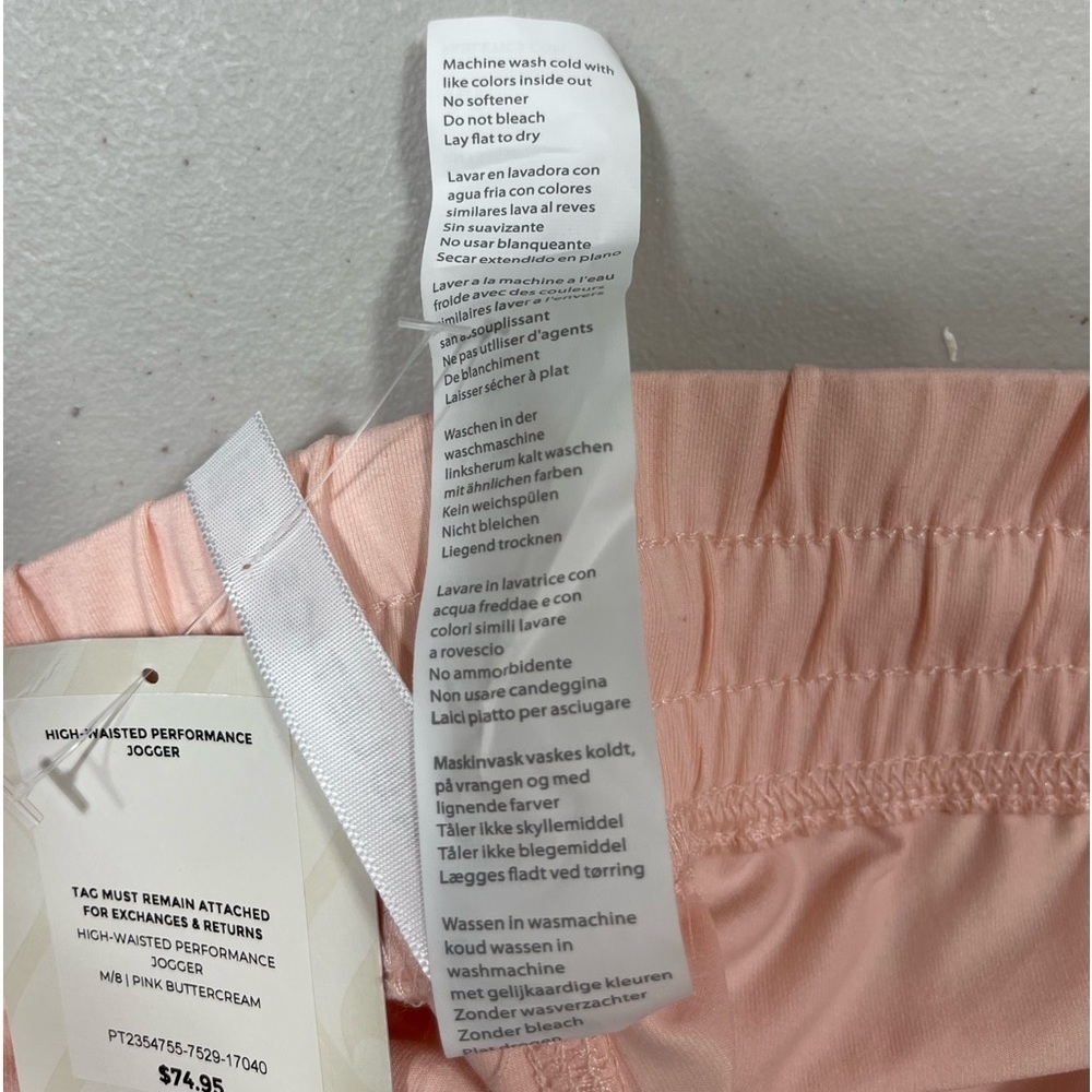 Fabletics high waisted performance jogger in pink buttercream women’s size M - Picture 13 of 17